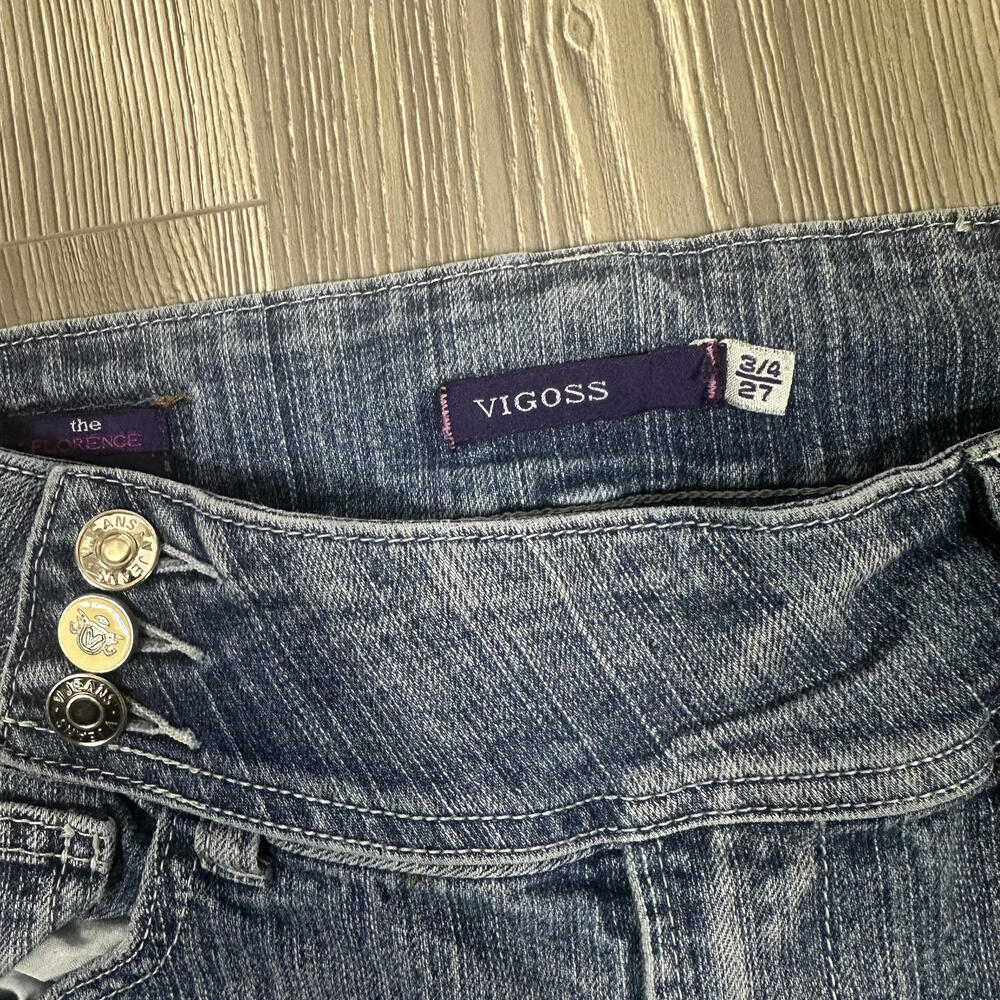 Y2K Vigoss Low Rise Flare Jeans with Triple Button‎ Detail - Picture 2 of 8